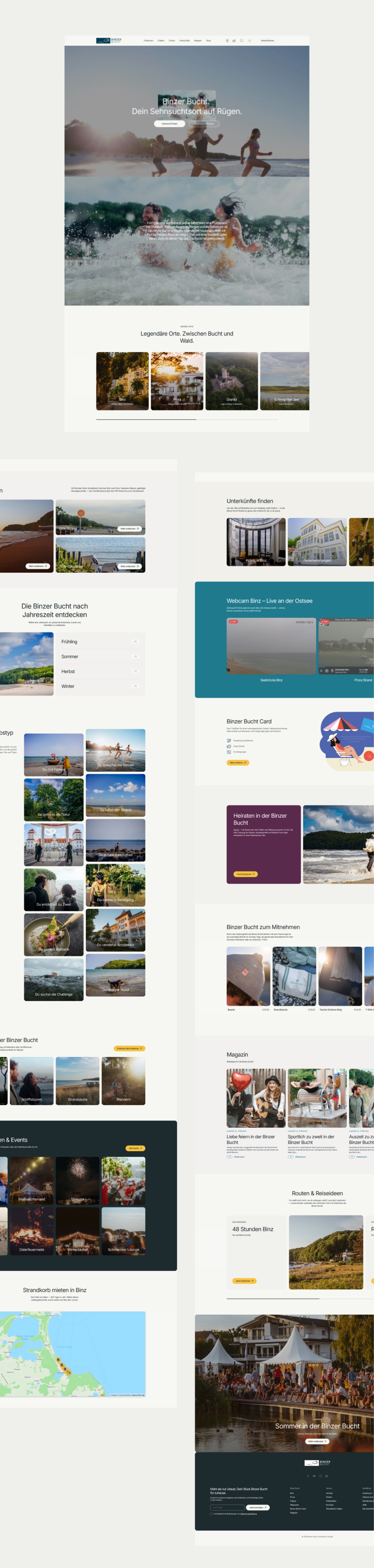 Binzer Bucht Shopify Store – Desktop-Ansichten in English